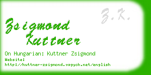 zsigmond kuttner business card